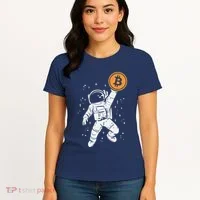 Astronaut Bitcoin Moon Funny Crypto Cryptocurrency Women's T-Shirt thumb 4