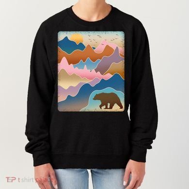 Abstract Bear Mountain Wilderness Women's Sweatshirt