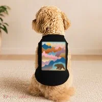 Abstract Bear Mountain Wilderness Doggie Tank thumb 2