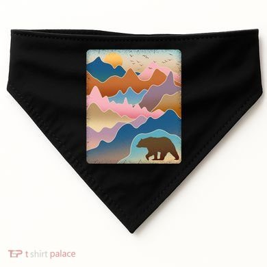Abstract Bear Mountain Wilderness USA-Made Doggie Bandana