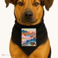 Abstract Bear Mountain Wilderness USA-Made Doggie Bandana thumb 1