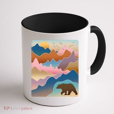 Abstract Bear Mountain Wilderness Coffee Mug back