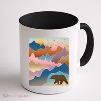 Abstract Bear Mountain Wilderness Coffee Mug thumb 1