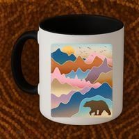 Abstract Bear Mountain Wilderness Coffee Mug thumb 2