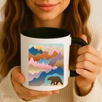 Abstract Bear Mountain Wilderness Coffee Mug thumb 3
