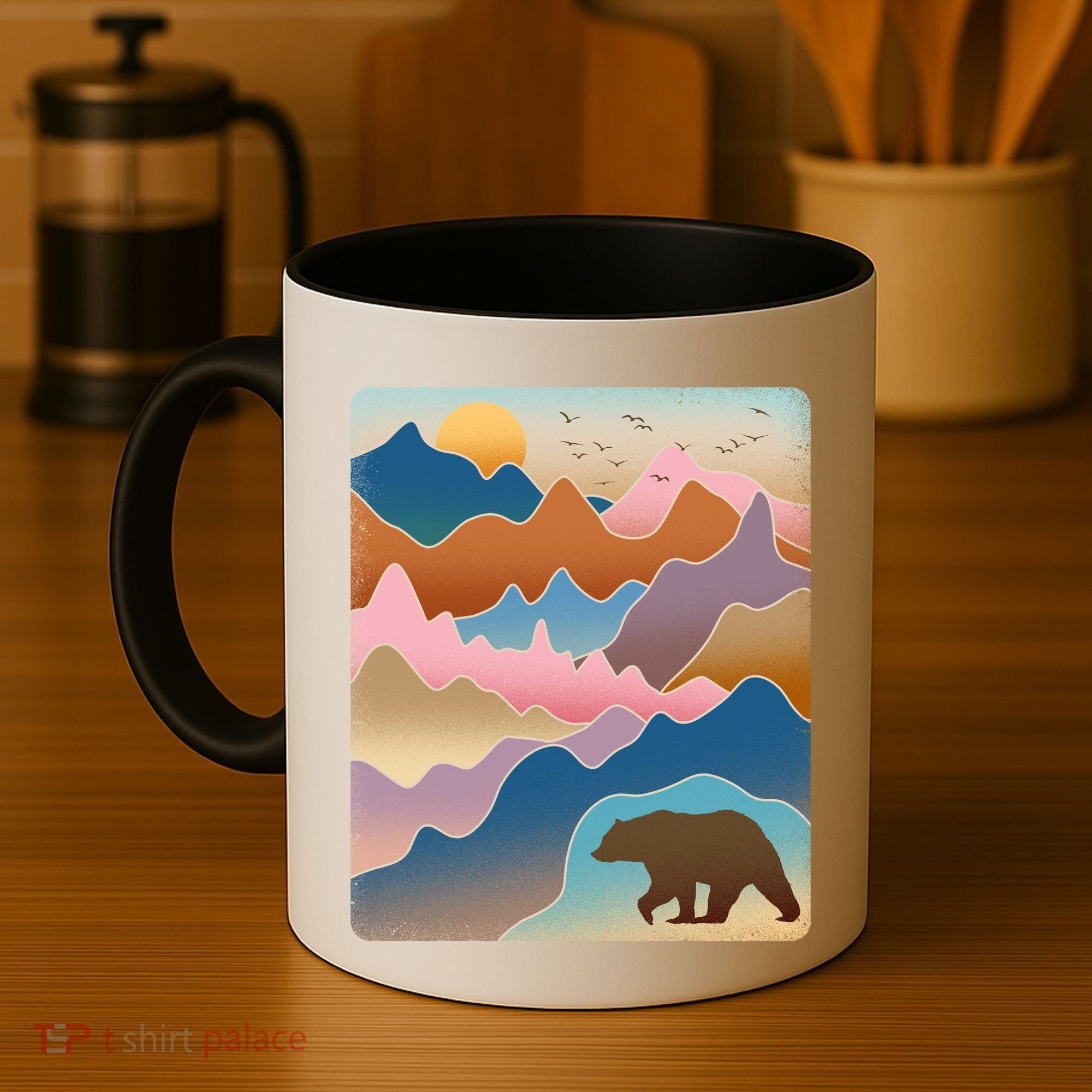 Abstract Bear Mountain Wilderness Coffee Mug