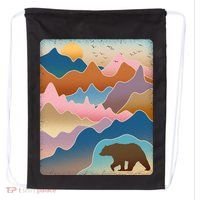 Abstract Bear Mountain Wilderness Drawstring Bag thumb 0