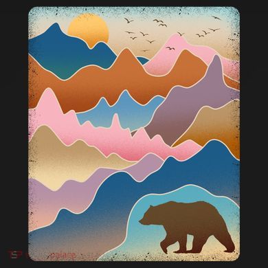 Abstract Bear Mountain Wilderness Drawstring Bag