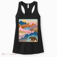 Abstract Bear Mountain Wilderness Women's Tank Top thumb 0