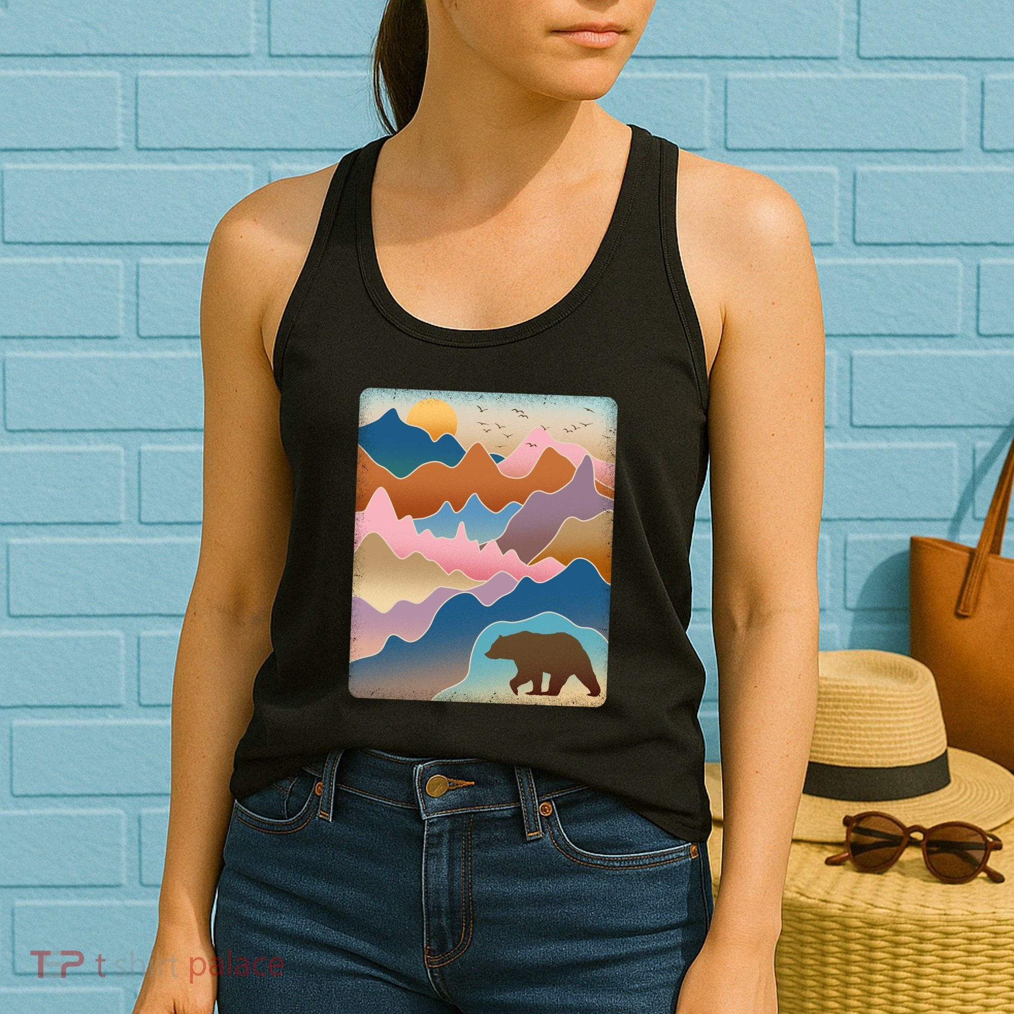Abstract Bear Mountain Wilderness Women's Tank Top