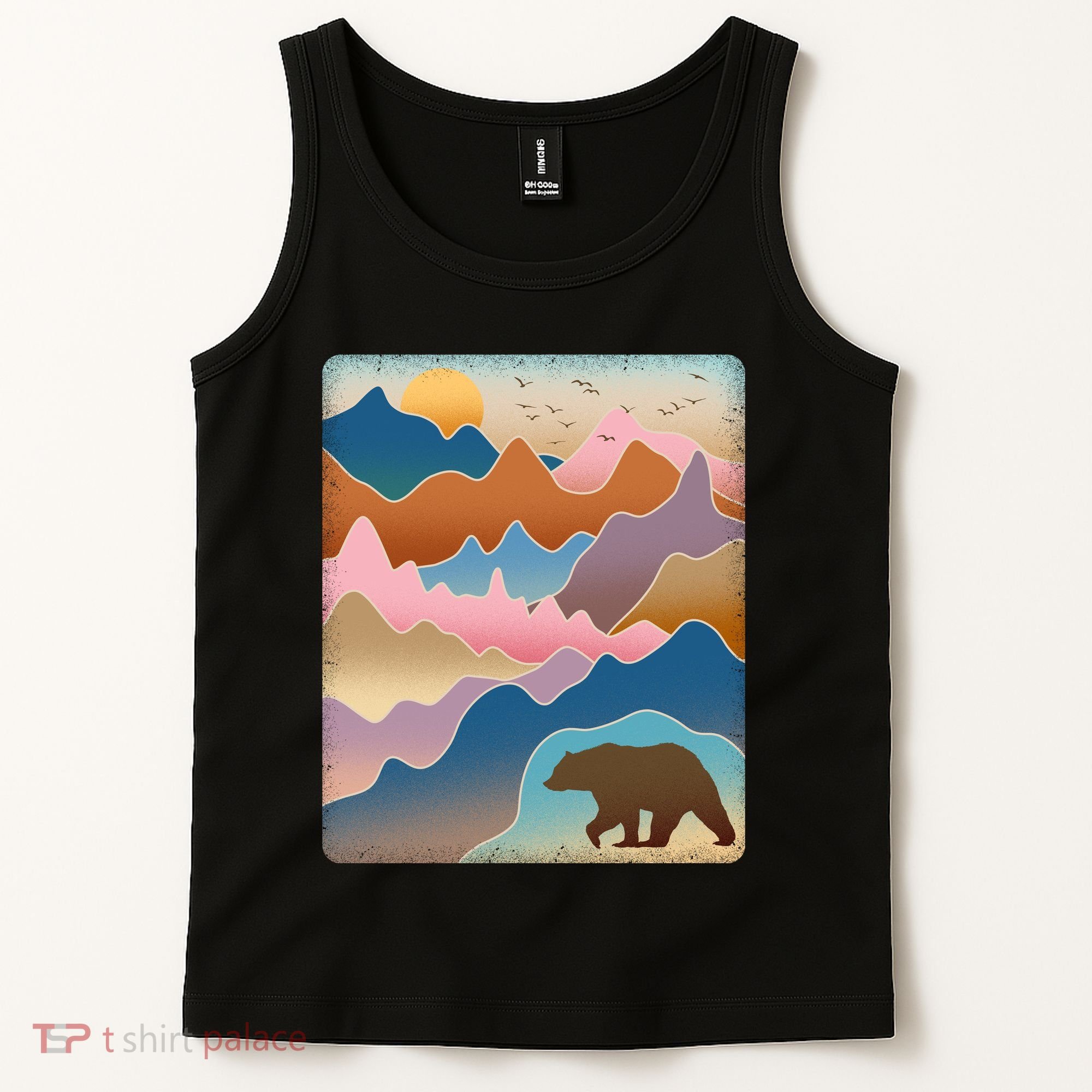 Abstract Bear Mountain Wilderness Tank Top