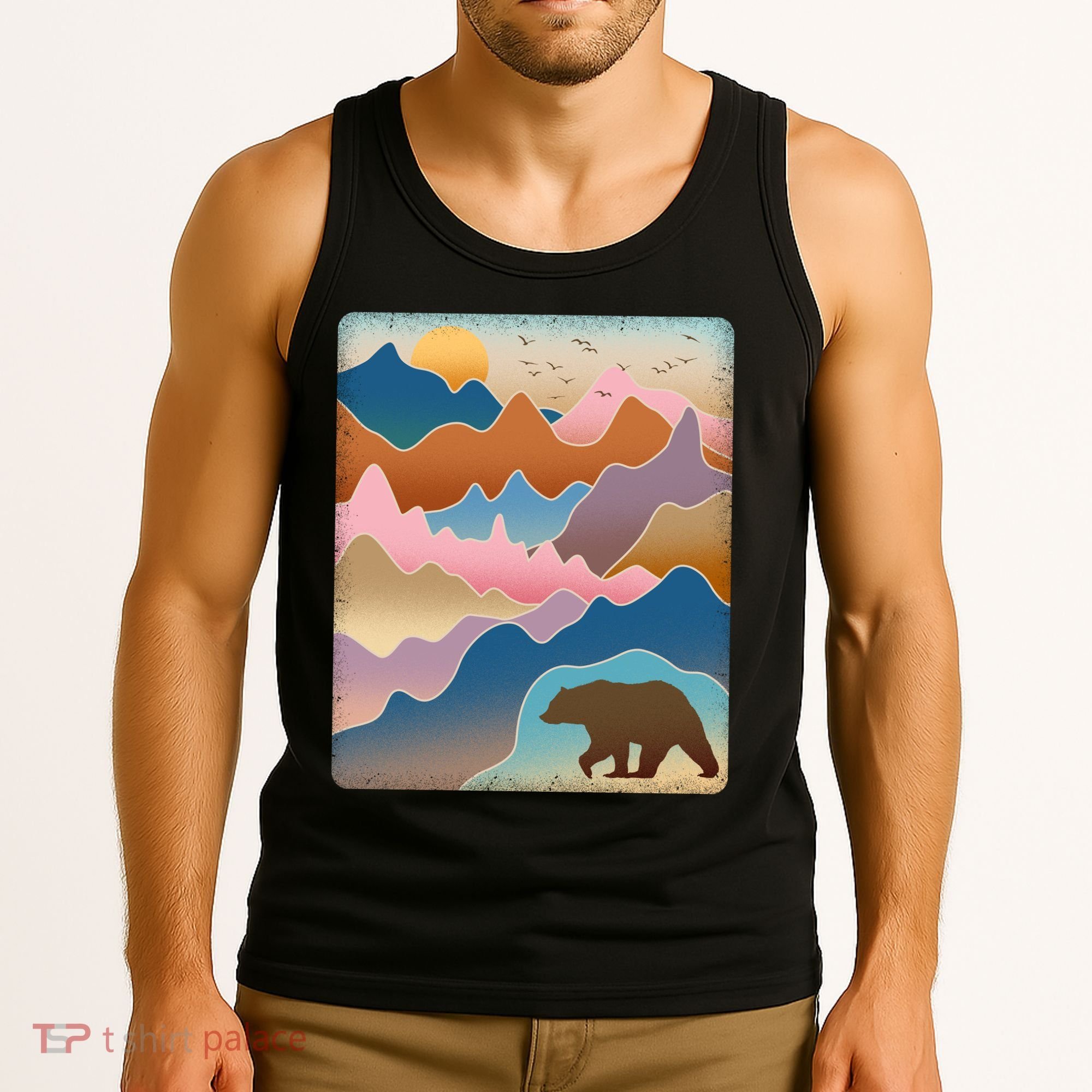 Abstract Bear Mountain Wilderness Tank Top