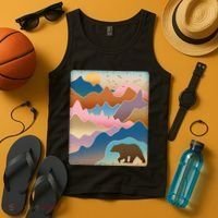 Abstract Bear Mountain Wilderness Tank Top thumb 4