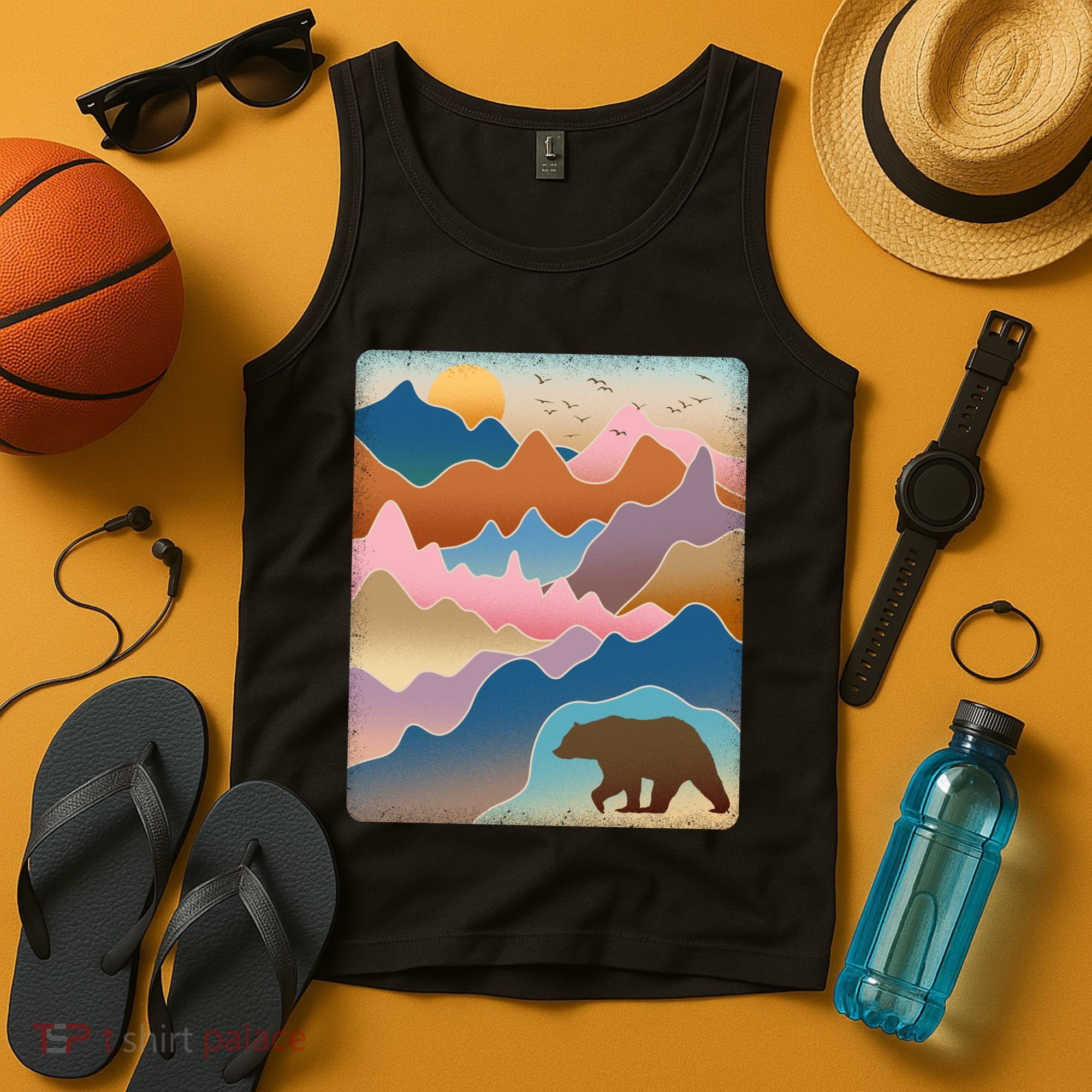 Abstract Bear Mountain Wilderness Tank Top