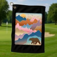 Abstract Bear Mountain Wilderness Golf Towel thumb 1