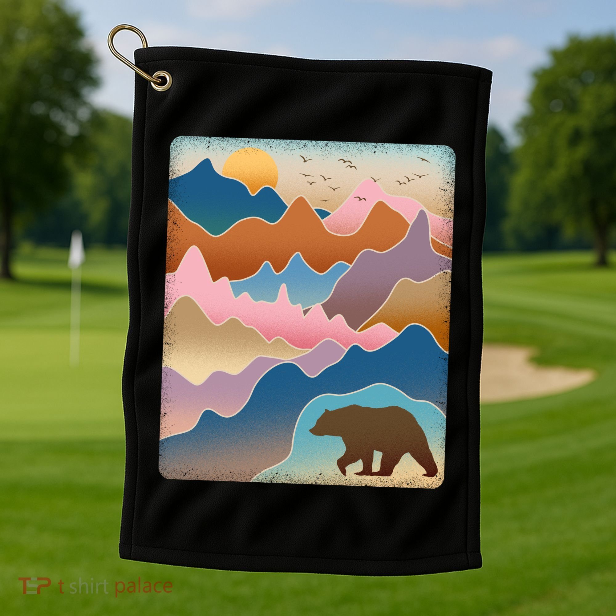 Abstract Bear Mountain Wilderness Golf Towel