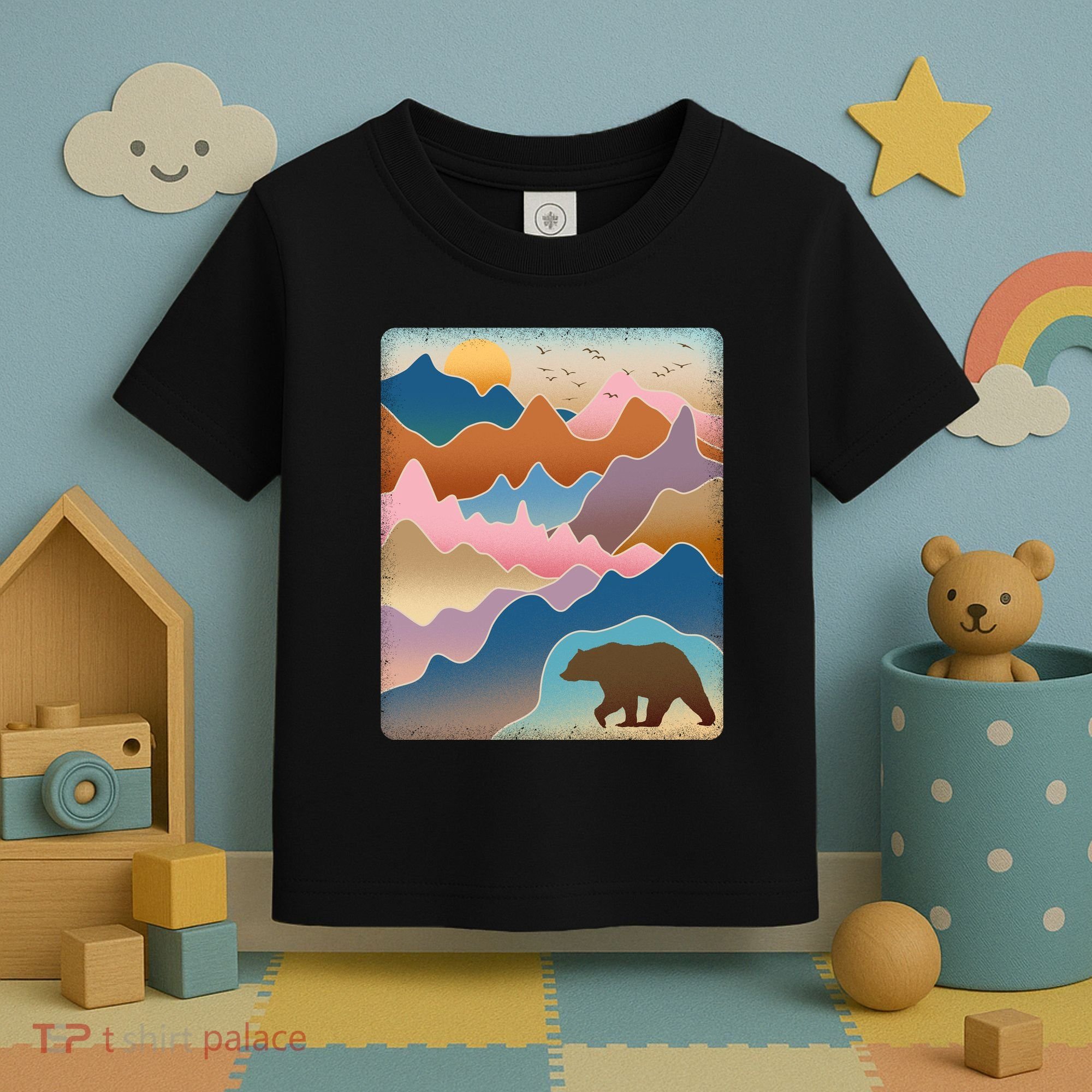 Abstract Bear Mountain Wilderness Toddler T-Shirt