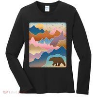 Abstract Bear Mountain Wilderness Women's Long Sleeve Shirt thumb 0