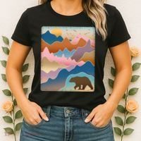 Abstract Bear Mountain Wilderness Women's T-Shirt thumb 2