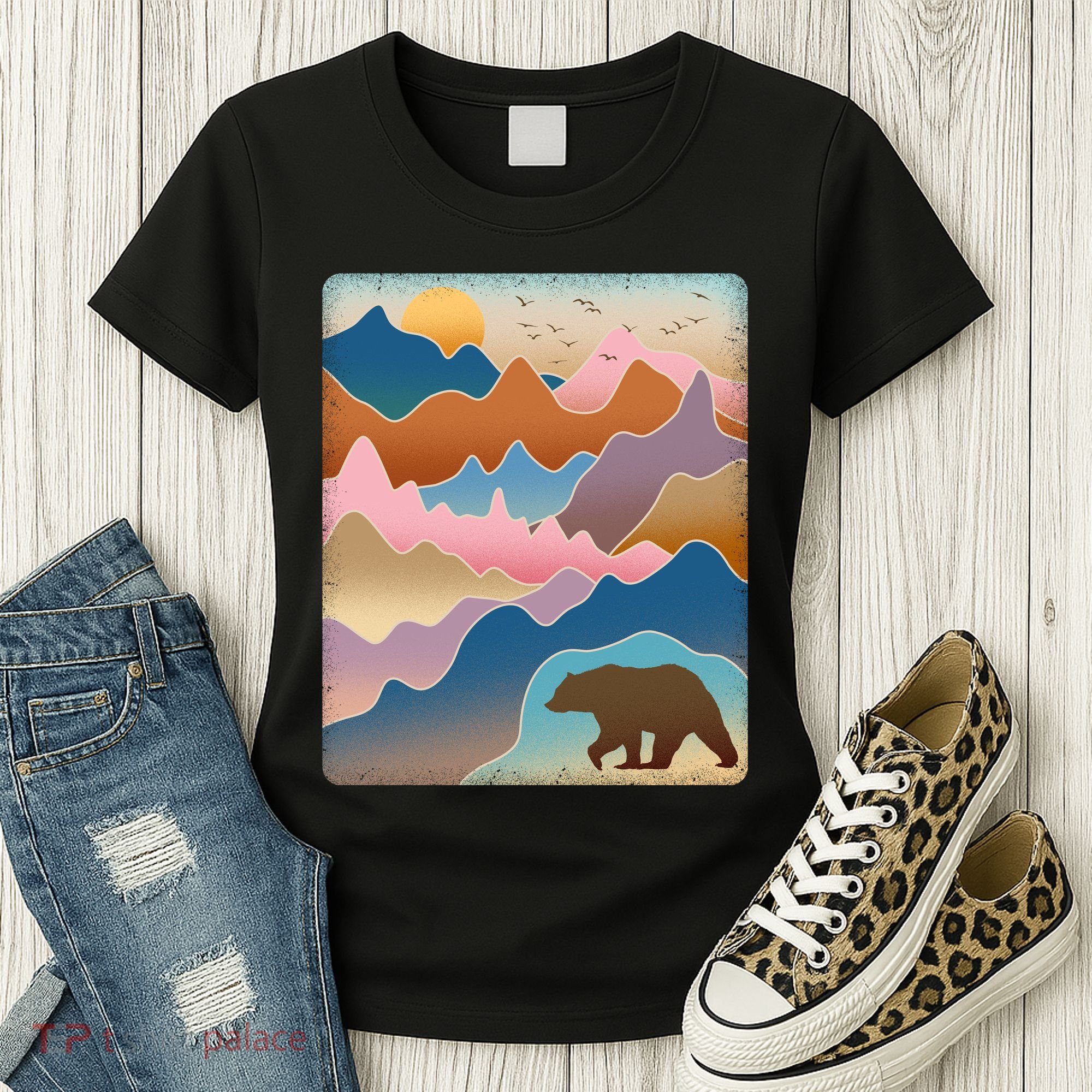 Abstract Bear Mountain Wilderness Women's T-Shirt