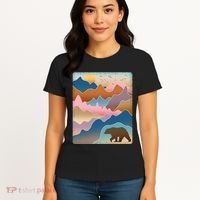 Abstract Bear Mountain Wilderness Women's T-Shirt thumb 4