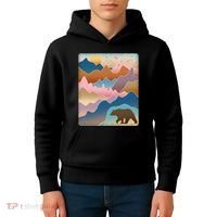Abstract Bear Mountain Wilderness Kids Hoodie thumb 4