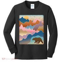 Abstract Bear Mountain Wilderness Kids Long Sleeve Shirt thumb 0