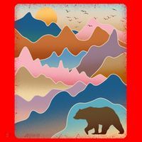 Abstract Bear Mountain Wilderness Santa Hat thumb 1