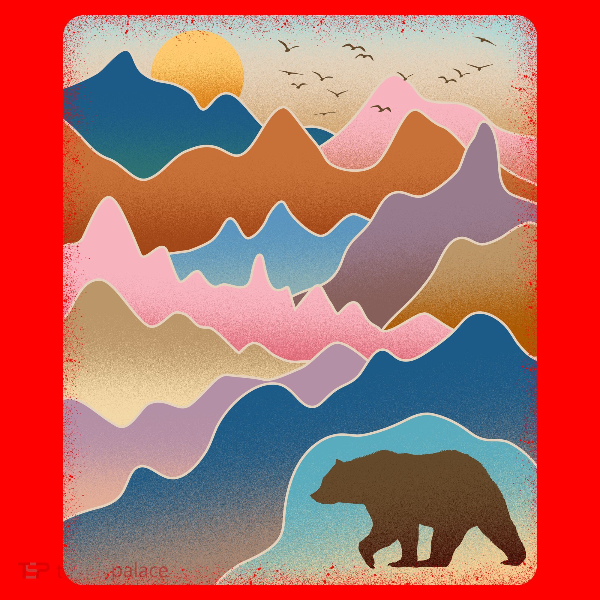 Abstract Bear Mountain Wilderness Santa Hat
