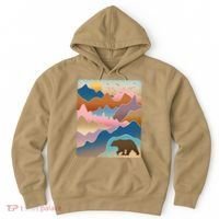 Abstract Bear Mountain Wilderness Hoodie thumb 0