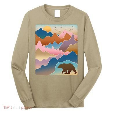 Abstract Bear Mountain Wilderness Long Sleeve Shirt
