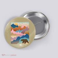 Abstract Bear Mountain Wilderness Button thumb 0