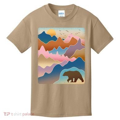 Abstract Bear Mountain Wilderness Kids T-Shirt