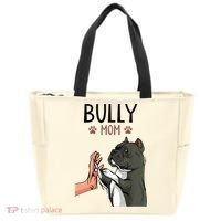 American Bully Mom Cute Dog Mama Funny Women TShirt Tote Bag thumb 0