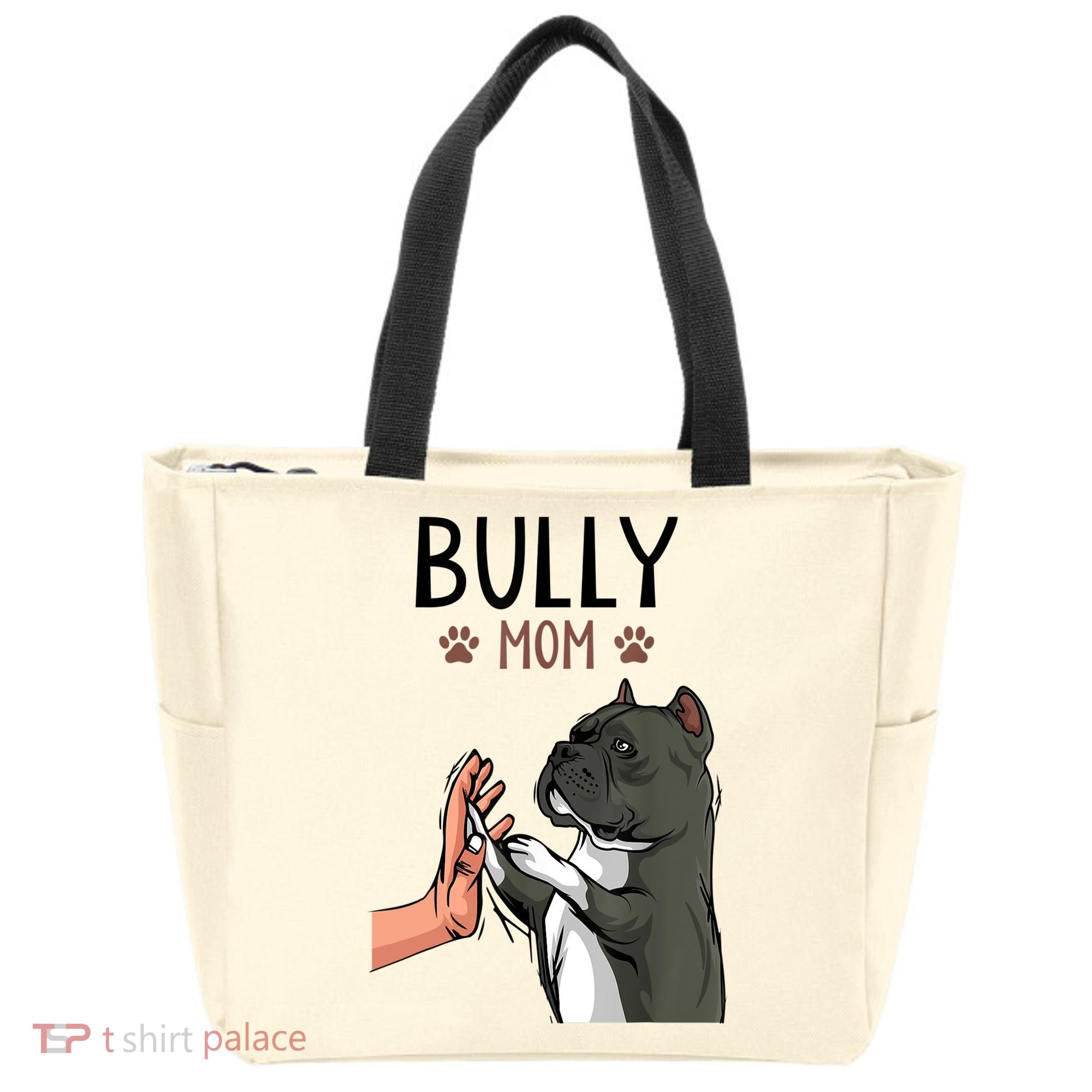 American Bully Mom Cute Dog Mama Funny Women TShirt Tote Bag