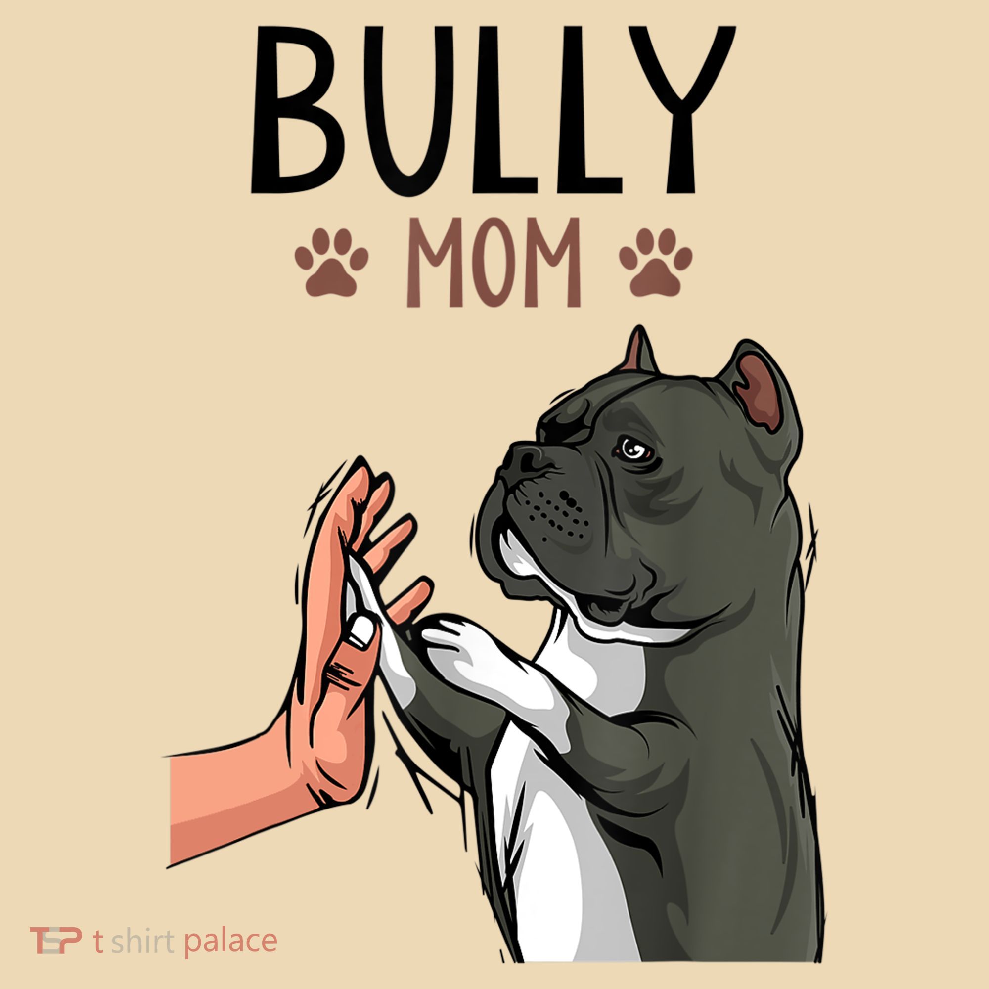 American Bully Mom Cute Dog Mama Funny Women TShirt Tote Bag