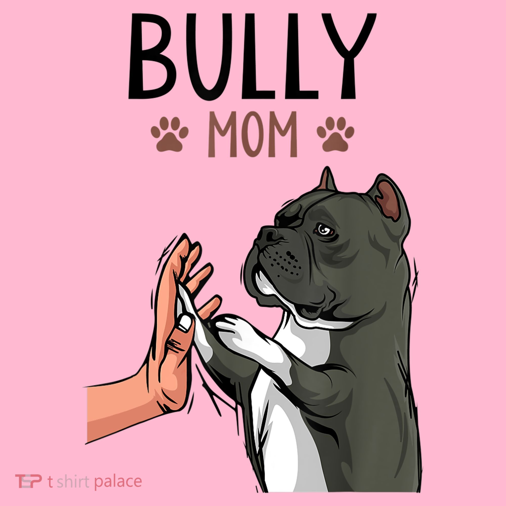American Bully Mom Cute Dog Mama Funny Women TShirt Coaster