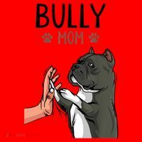 American Bully Mom Cute Dog Mama Funny Women TShirt Santa Hat thumb 1