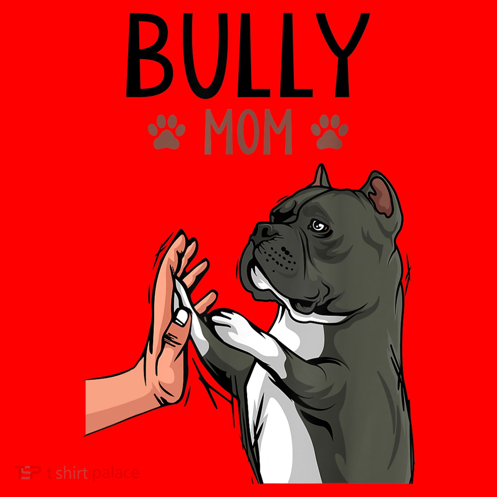 American Bully Mom Cute Dog Mama Funny Women TShirt Santa Hat