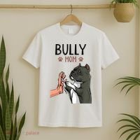 American Bully Mom Cute Dog Mama Funny Women TShirt T-Shirt thumb 2