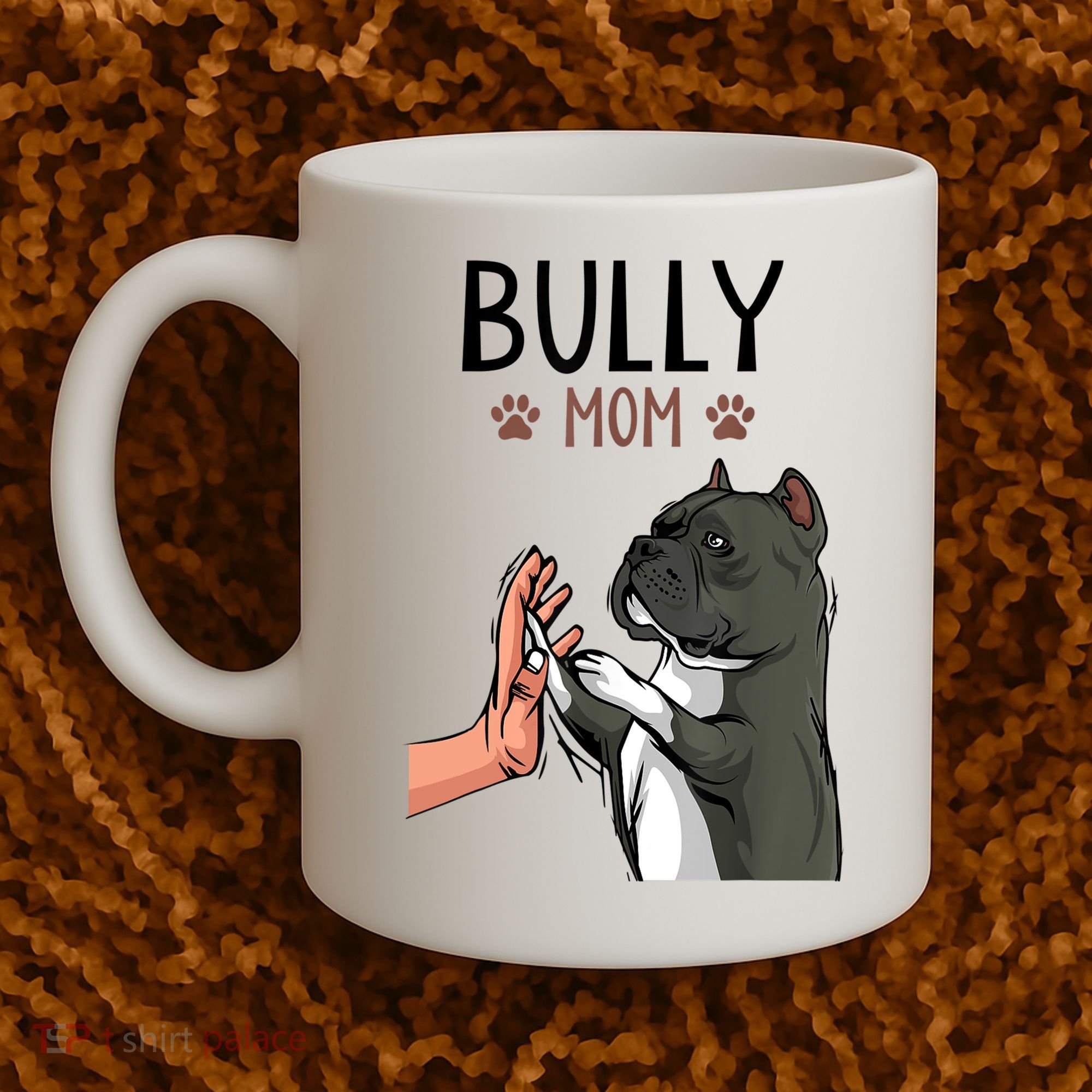 American Bully Mom Cute Dog Mama Funny Women TShirt Coffee Mug