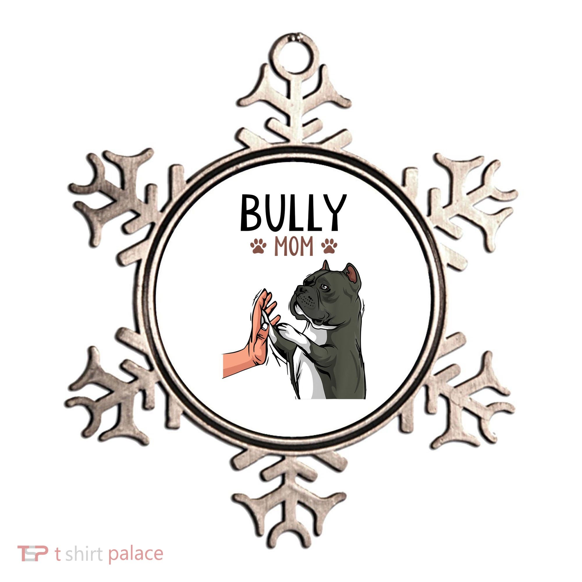 American Bully Mom Cute Dog Mama Funny Women TShirt Ornament