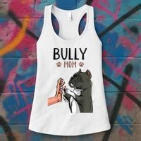 American Bully Mom Cute Dog Mama Funny Women TShirt Women's Tank Top thumb 3