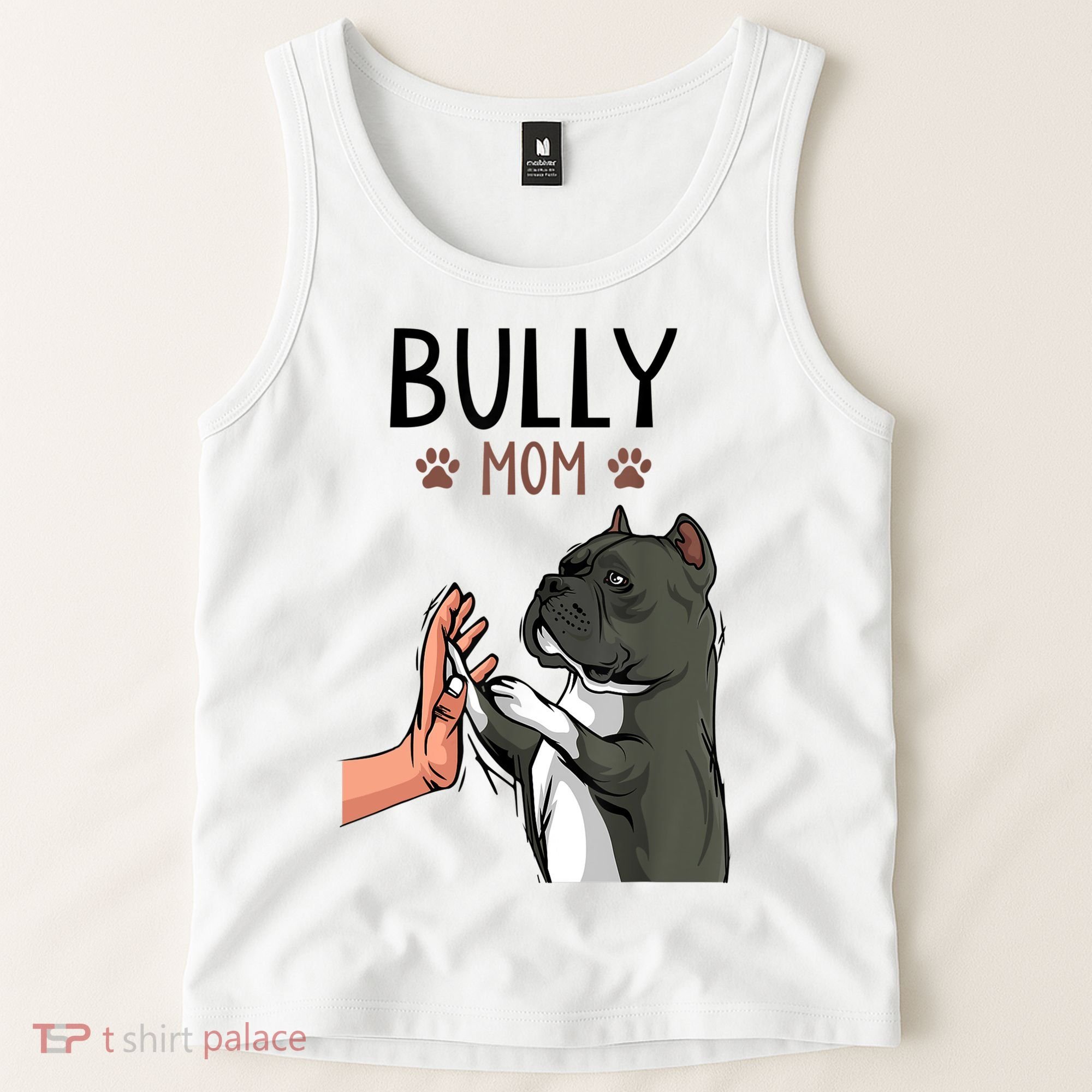 American Bully Mom Cute Dog Mama Funny Women TShirt Tank Top