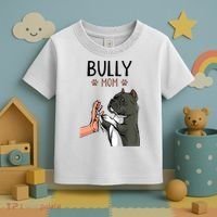 American Bully Mom Cute Dog Mama Funny Women TShirt Toddler T-Shirt thumb 3
