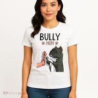 American Bully Mom Cute Dog Mama Funny Women TShirt Women's T-Shirt thumb 4