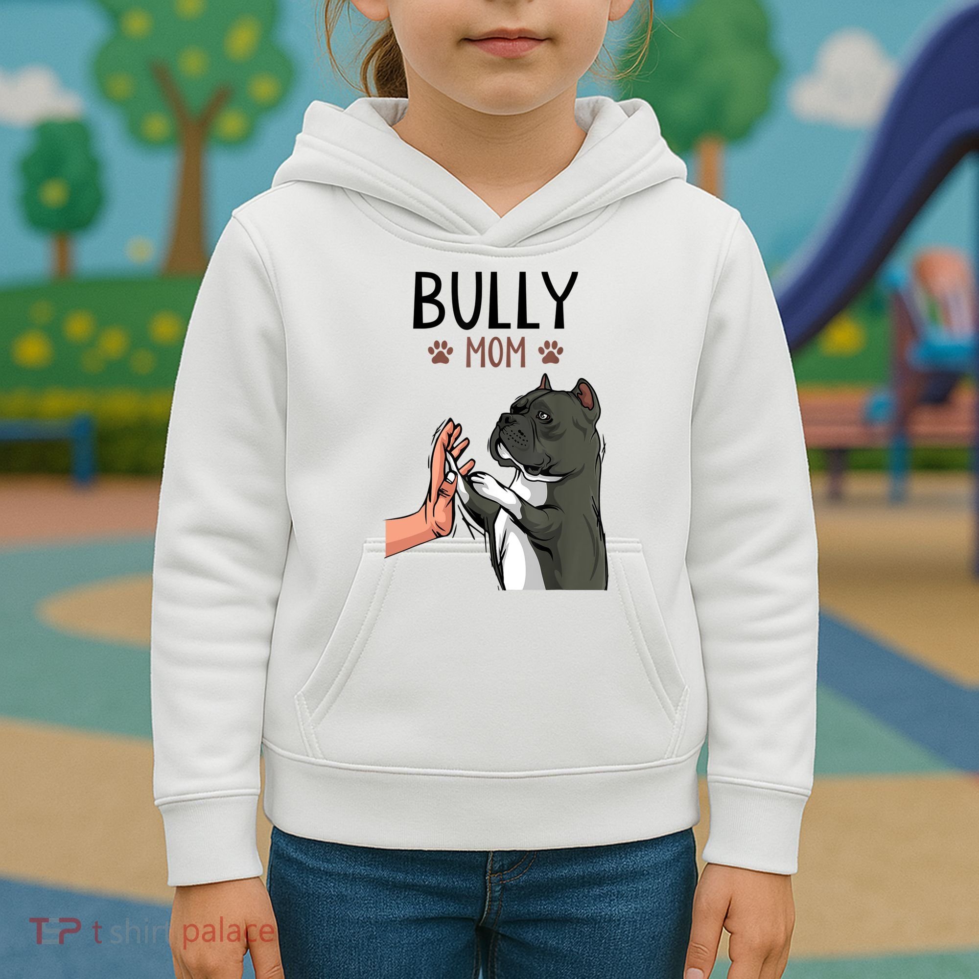 American Bully Mom Cute Dog Mama Funny Women TShirt Kids Hoodie