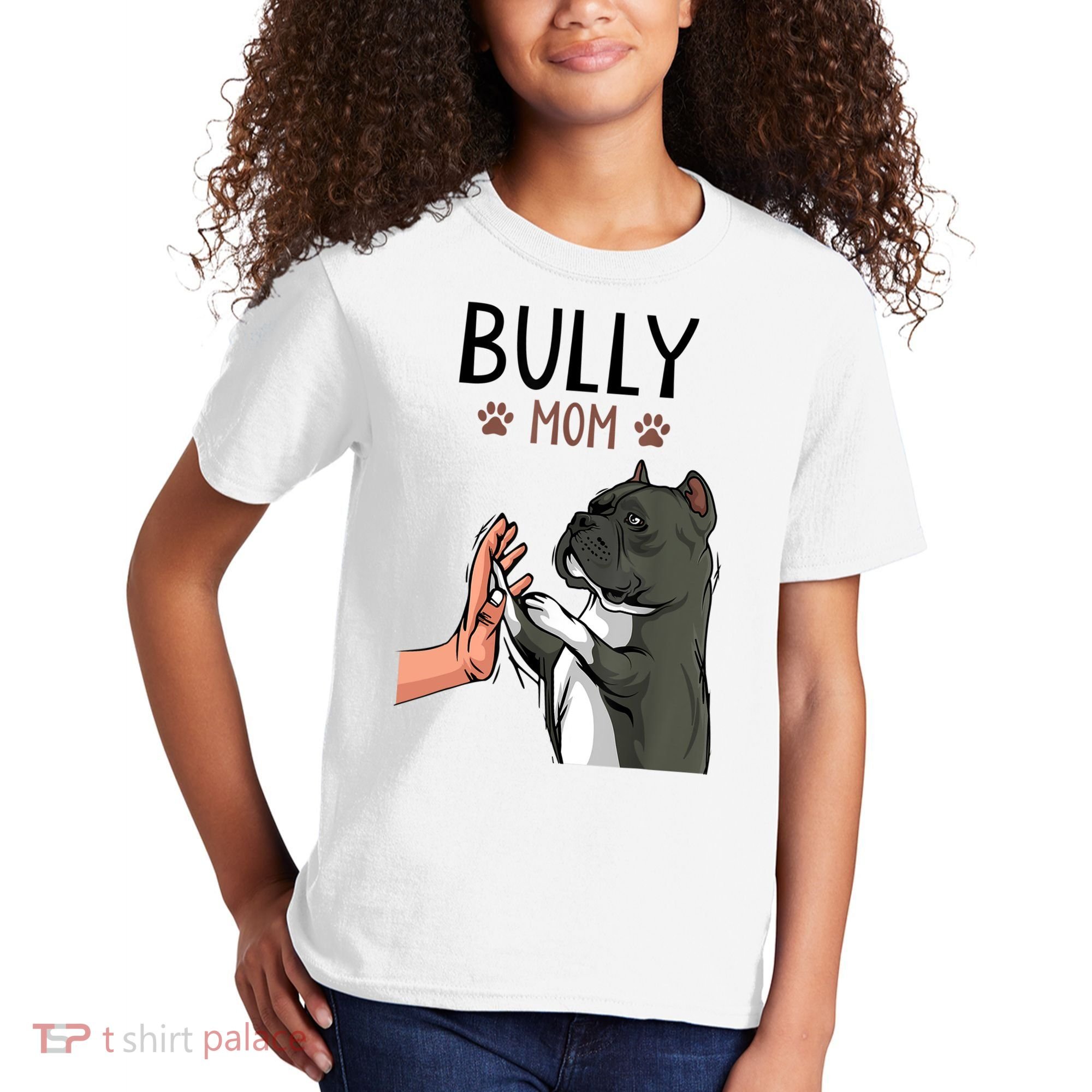 American Bully Mom Cute Dog Mama Funny Women TShirt Kids T-Shirt