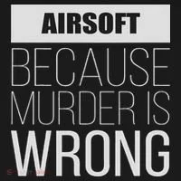 Airsoft Because Murder Is Wrong Funny Polo thumb 3