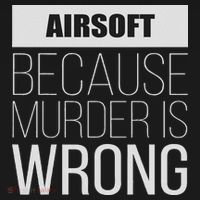 Airsoft Because Murder Is Wrong Funny Ornament thumb 1